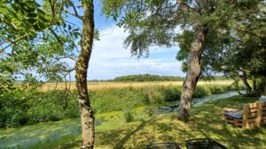 JARDIN ARRIERE DE LA MAISON ET VUE CAMPAGNE